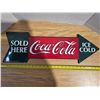 Image 1 : 1996 coca cola sold here sign- 26"L
