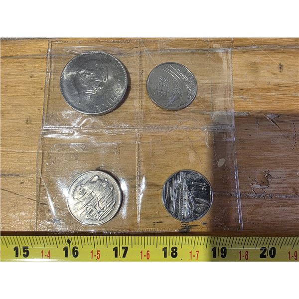 4 assorted coins