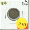 Image 1 : 1898 Canadian 10 Cents Coin.