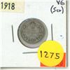 Image 1 : 1918 Canadian 10 Cents Coin.