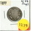 Image 1 : 1899 Canadian 25 Cents Coin.