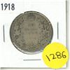 Image 1 : 1918 Canadian 50 Cents Coin.