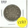 Image 1 : 1919 Canadian 50 Cents Coin.
