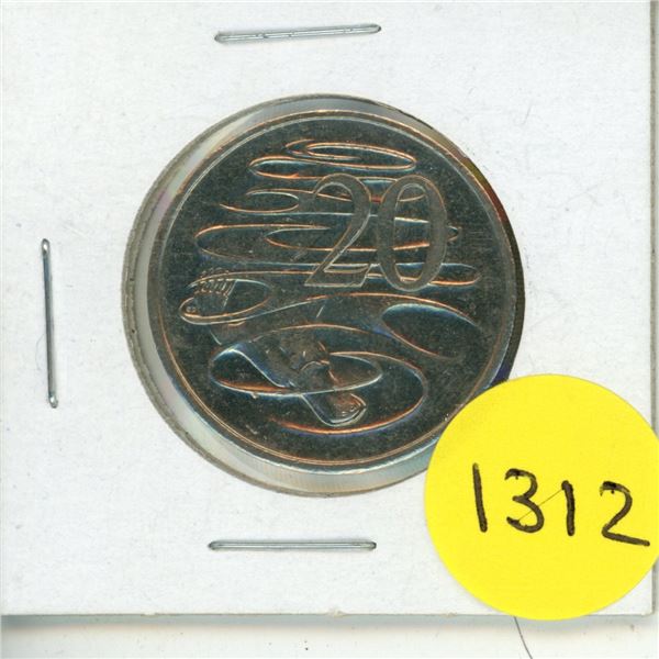 1997 Australia 20 Cents Coin.