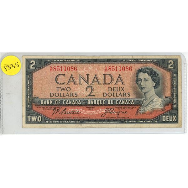 1954 Bank of Canada Two Dollar.