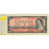 Image 1 : 1954 Bank of Canada Two Dollar.