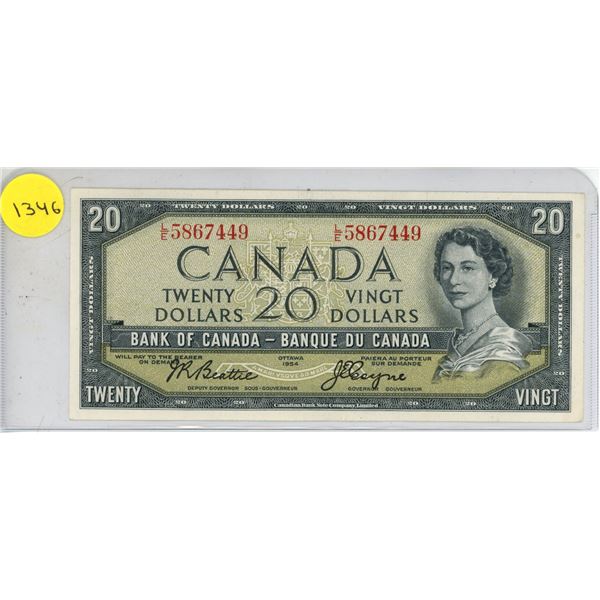 1954 Bank of Canada Twenty Dollar.