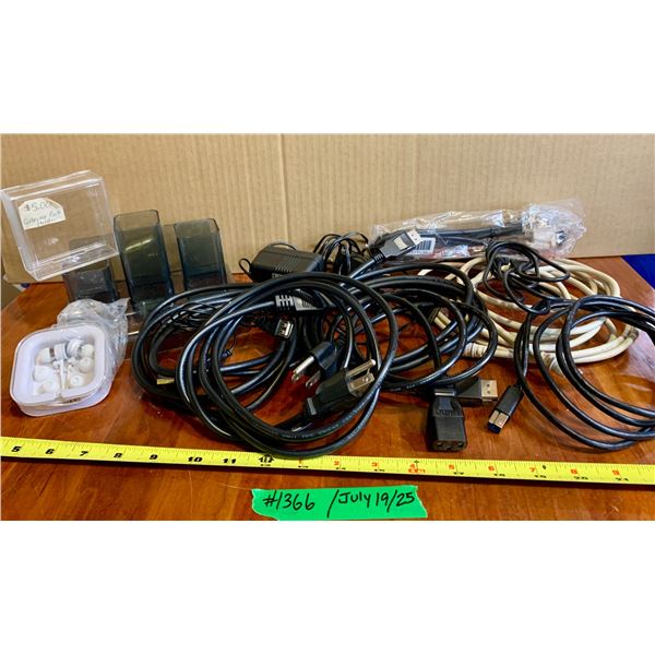 12 + Cords, Cables, Ear-Buds, Office Caddy + Power Cords.