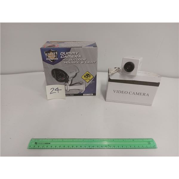 2x mock CCTV cameras