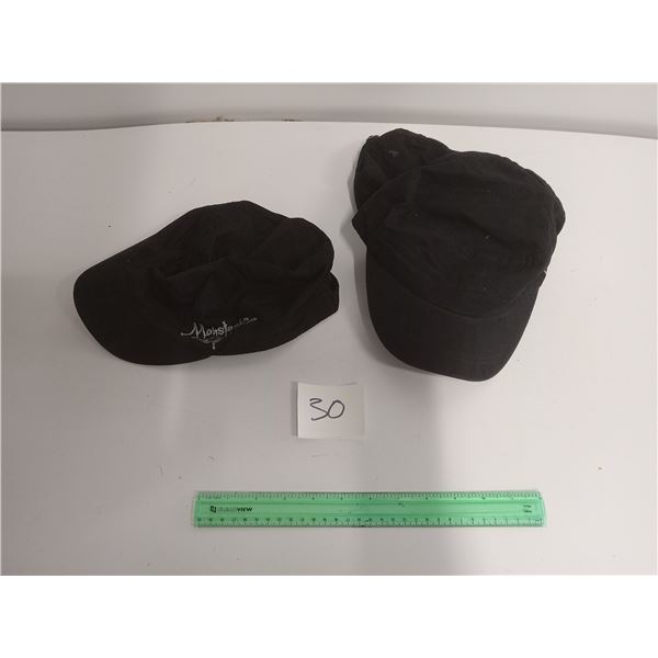 3 x black monsteria hats