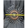 Image 3 : Vintage Syroco SunBurst Design Wall Clock Battery Operated (Good Condition, No battery though) 30"x3