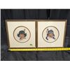 Image 4 : (2) Vintage Framed Needle Point Art Framed