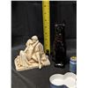 Image 3 : Lot of Vintage Items (Vivian C. Figurine, Vintage German Shepard Perfume Bottle, And Noritake Miniat