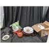 Image 1 : Lot of Misc. Dish Items (Trays, Doll Dishes, Coffee Pot, Tea Pot, Bowls, and etc.)