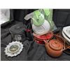 Image 2 : Lot of Misc. Dish Items (Trays, Doll Dishes, Coffee Pot, Tea Pot, Bowls, and etc.)