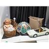 Image 1 : Lot of Misc. Items (2) Lamp shades and lamp, Misc. Books, Dolls, and etc.