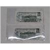 Image 2 : (2) Canadian 1 Dollar Bills Consecutive Serial NO 1973 Crow Bovey BCW Prefix BC-U6b