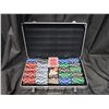 Image 1 : Poker Set (Chips and Cards) In Metal Carry Case