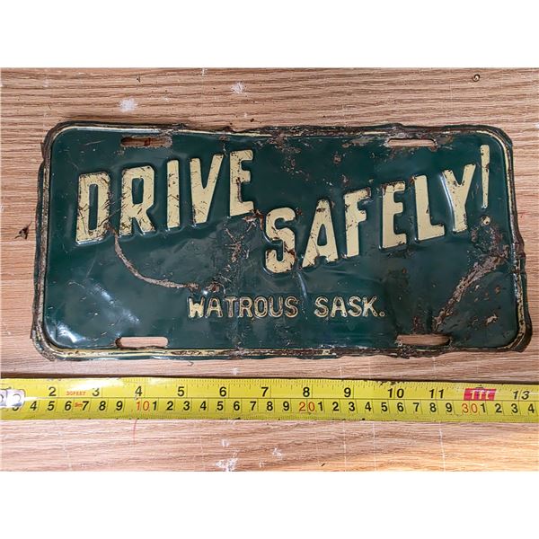 Drive safely license plate