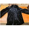 Image 1 : Black fur coat- unknown size, could be medium womens- 40"H by 25"W