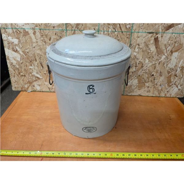 arge crock with damage- 15"H