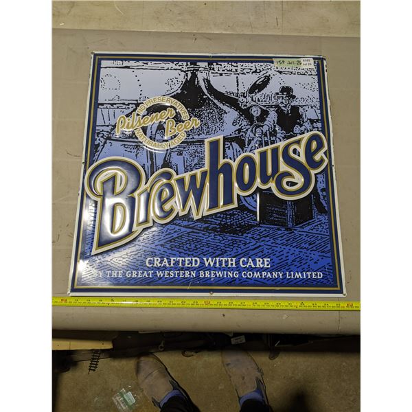 Great Western Brewhouse sign - 23"x24" - nice sign