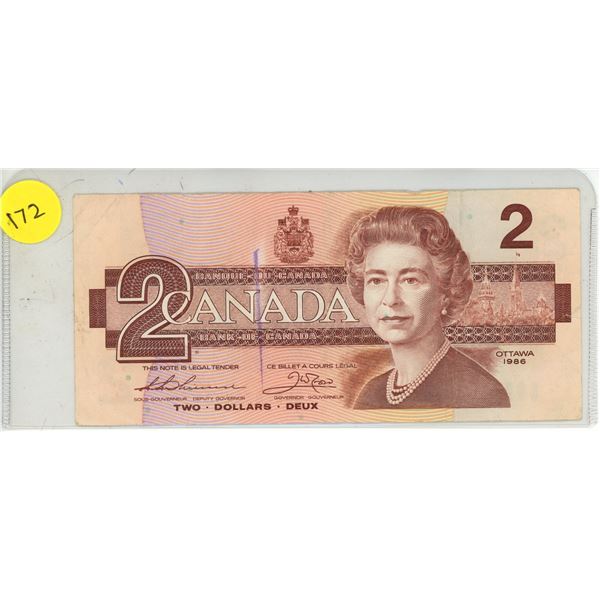 1986 Canadian Two Dollar.