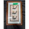 Image 1 : Vintage "History of Golf Evolution of Irons and Ball" Box Display 8.5"x13.5" Tall Framed w/Glass