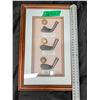 Image 3 : Vintage "History of Golf Evolution of Irons and Ball" Box Display 8.5"x13.5" Tall Framed w/Glass