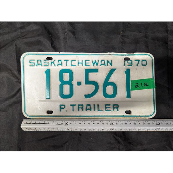 (1) 1970 p Trailer Sask License Plate