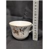 Image 2 : (4) Wild Life Cups w/ Bird Designs with Gold rims