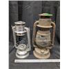 Image 1 : (2) Barn Lanterns (1) Missing Glass (1) Broken Glass