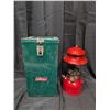 Image 1 : Coleman 200 ROT-66 w/ Metal carry Case Lantern Stamped 9/68 Missing Handle + Globe