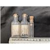 Image 2 : (3) Poison Glass Bottles 3" tall (The Matin Boyle + Wynee co) (Winnipeg)