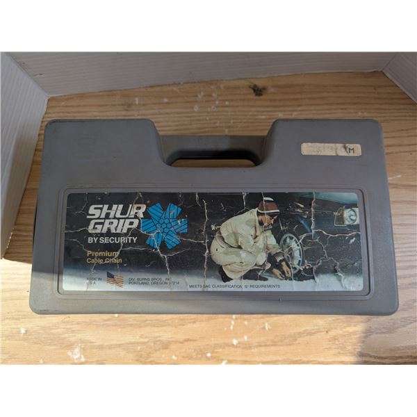 Vintage Shur Grip Cable Snow Tire Chains w/Original Box