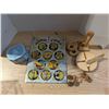 Image 1 : Vintage Wooden Toys, Vintage Ring Toss Board, and Vintage Tin Box FT Wedgwood Jasperware