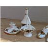 Image 4 : Lot of Country Rose Vintage Bone China set (1) Ashleydale (2) Shoes, Vase, Basket, and Etc.