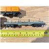 Image 4 : (3) Hornby Dublo Vintage Trains (Bogie Bolster, Low- Sided, Horse box)