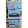 Image 1 : Vintage Blue Children's Dresser 61"x21"x11"