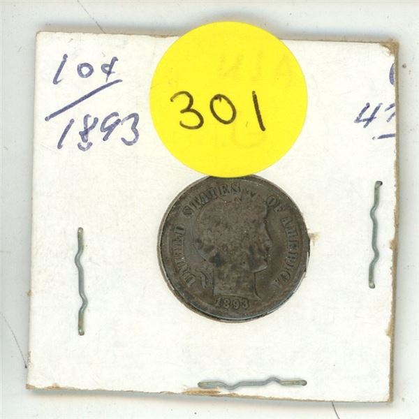 1893 U.S.A One Dime.