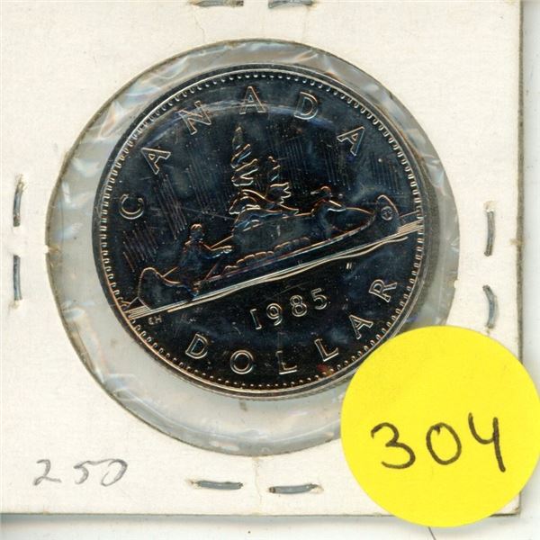 1985 Proof Like Canadian One Dollar.