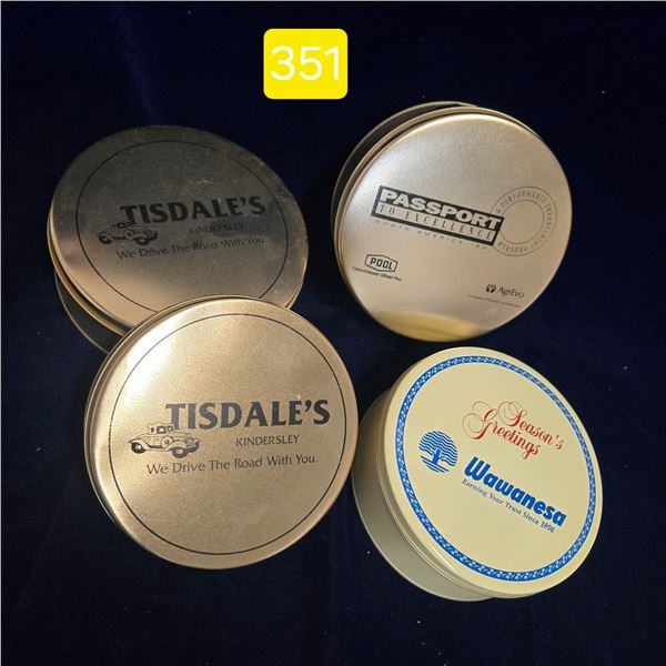 4 Advertising Tins