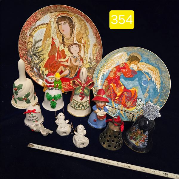Christmas Byzantine Plates, Anne Perenna, Bells