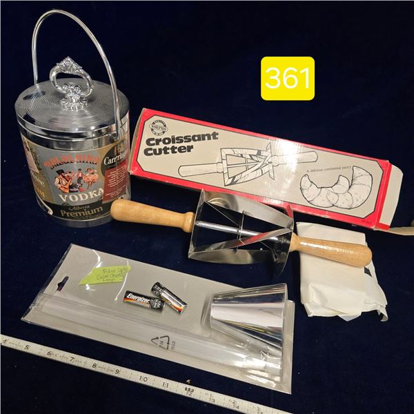 Ice Bucket, Croissant Cutter, Fiber Optic Lamp