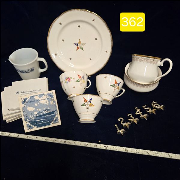 Royal Albert Cream & Sugar, 5 Tiles, Birthday #s
