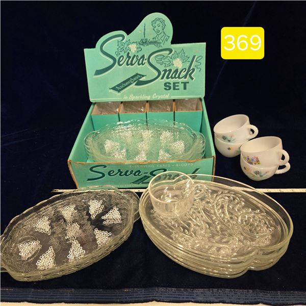 Vintage Snack Set in Original Box, Misc. Pcs. Of other sets