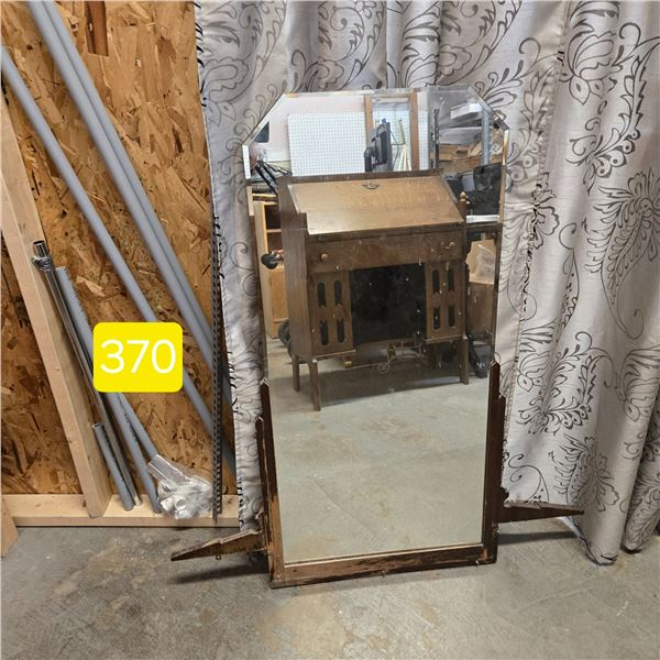 Vintage Bevelled Mirror off a Dresser 20" x 44"