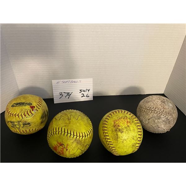 Softballs - 4 in total