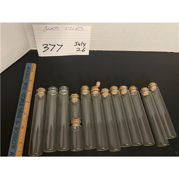 Glass viles - 13 total