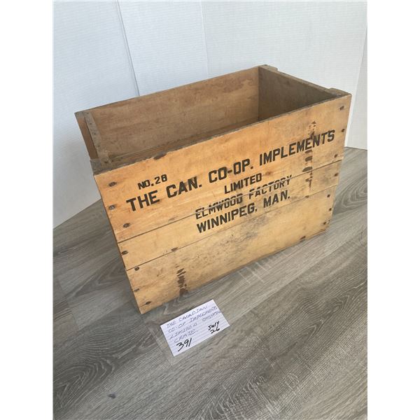 The Canadian Co-op Implements Ltd. shipping crate